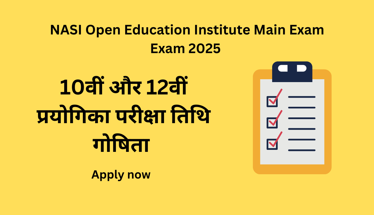 NASI Open Education Institute Main Exam Exam 2025